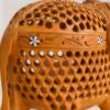 Rajasthani Tribal Handmade Brown '' Elephant '' Figured Wooden Statue Antique Design Elephant for Showpiece with Brown Colour - Image 2