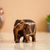 Rajasthani Tribal Handmade Brown '' Elephant '' Figured Wooden Statue Antique Design Elephant for Showpiece with Brown Colour-1 - Image 2